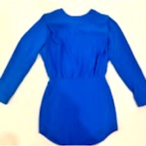 Amanda Uprichard Cornflower blue long sleeve dress